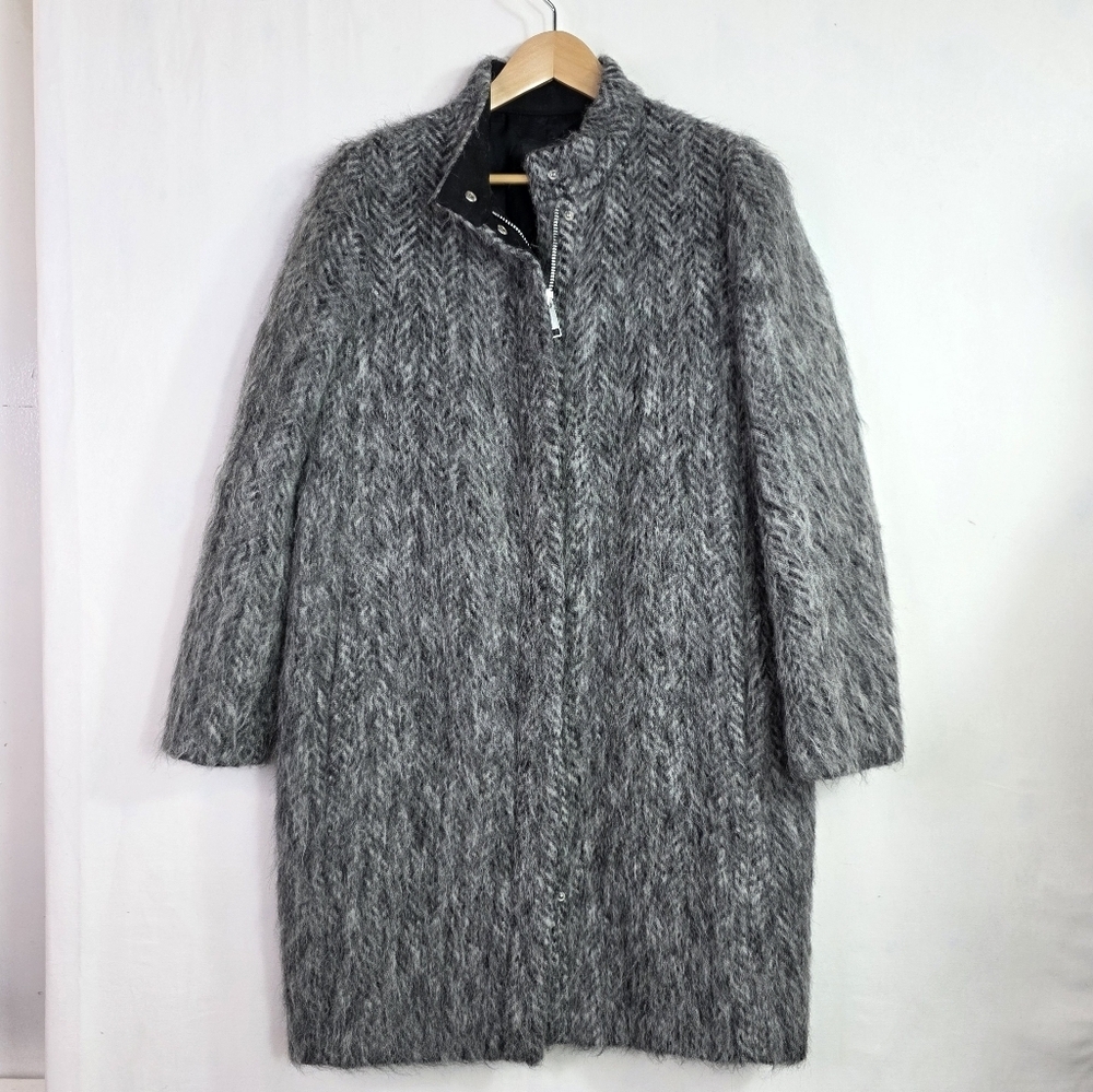 Club Monaco  Grey Alpaca Wool Mohair Maritzia Coat